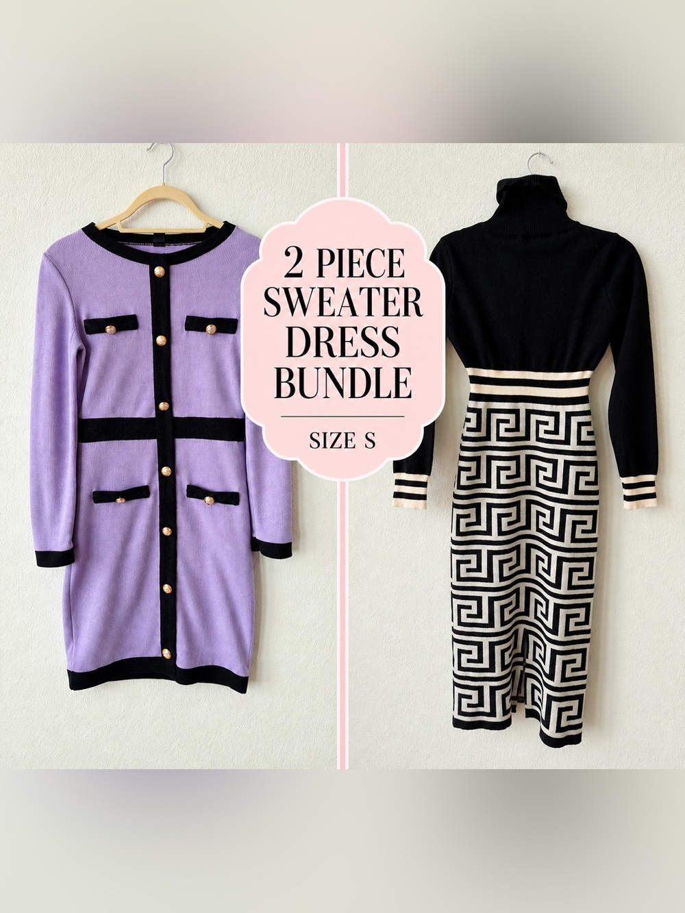 2 PIECE SWEATER DRESS BUNDLE
SIZE S (4) - SUPER STRETCHY & COZY
